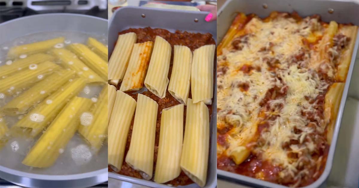 manicotti with string cheese